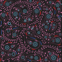 Canvas Print - Eastern paisley pattern . Vector illustration.