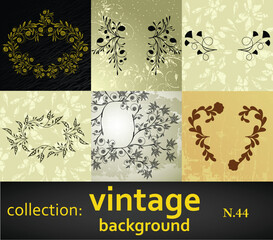 Wall Mural - collection vintage background