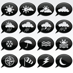 Wall Mural - vector collection of weather icons