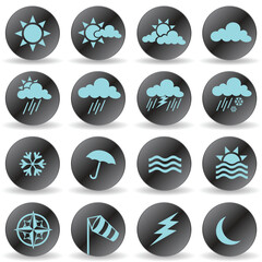 Wall Mural - vector collection of weather icons