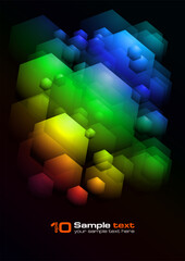 Poster - Abstract vector eps10 glowing background. For your design.