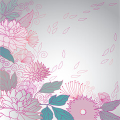 Sticker - Floral Background With Space For Your Text