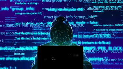 Attack by computer hackers threatening cyber security