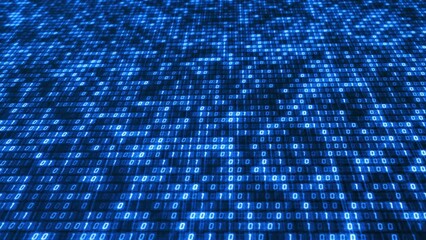 Binary digital string information flow change background
