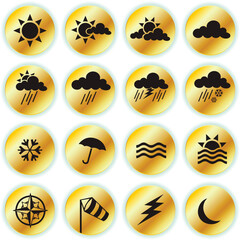 Poster - vector collection of weather icons