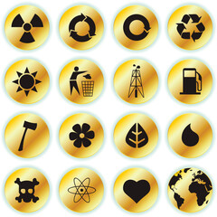 Sticker - vector collection of environmental icons