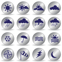 Wall Mural - vector collection of weather icons