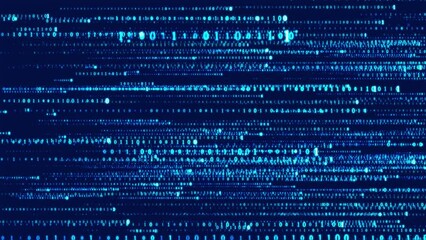 Big data information flow digital string scrolling