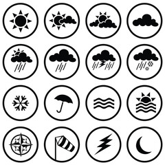 Wall Mural - vector collection of weather icons