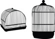 birdcage silhouette - vector