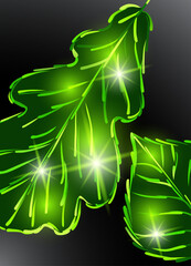 Sticker - green background