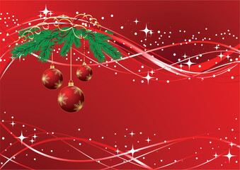 Wall Mural - Vector Christmas & New-Year's greeting card