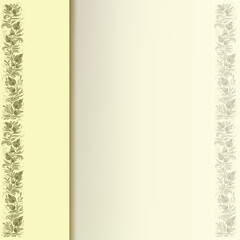 Wall Mural - abstract floral ornament on a grey background