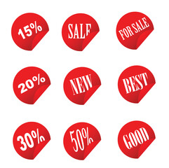 Sticker - sale tag stickers vector illustration