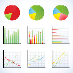 Wall Mural - illustration of different graphs