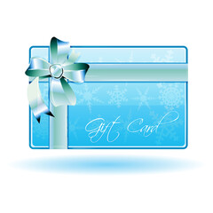 Poster - illustration of gift card on white background