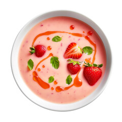 Wall Mural - strawberries Soup created with Generative AI
