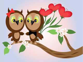 Sticker - Two owls