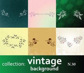 Wall Mural - collection vintage background