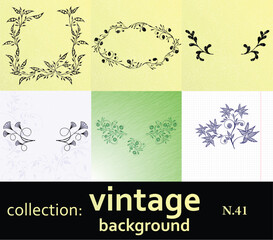 Wall Mural - collection vintage background