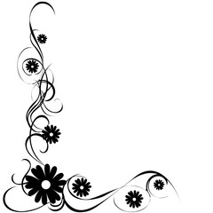 Sticker - Color vector illustration of a floral Background  image