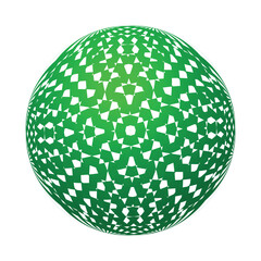 Poster - Abstract illustration green sphere - vector