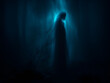 © Bowonpat - Scary ghost on dark background. Generative ai