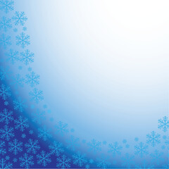 Poster - winter background with snowflakes