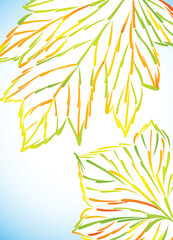 Sticker - autumn background