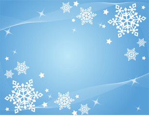 Sticker - abstract snowflakes vector illustration art