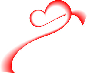 Sticker - Vector picture of simple heart