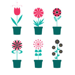 Poster - Colourful Spring flowers background. Vector illustration