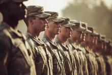 Image Of Soldiers They Are Standing In Line