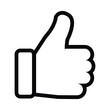 © 24hours - Thumb up icon. Thumb up line icon. Like sign and symbol. Vector illustration.