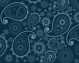 paisley green element beautiful culture vintage abstract drawing art pattern frame decoration decor 