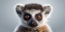 AI Generated. AI Generative. Photo Illustration Of Baby Face Lemur Madagascar African Animal. Graphic Art