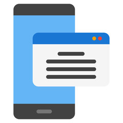 Wall Mural - Website smartphone flat icon, use for website mobile app presentation