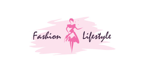 Wall Mural - Fashion logo design vector with modern creative unique style