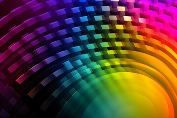 Wall Mural - Rainbow futuristic modern background, colorful gradient wallpaper, Generative AI