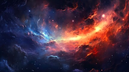 Wall Mural - abstract space background. galaxies, nebula and stars in space. generative ai.