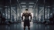 Bodybuilder Man, Generative AI, Illustration