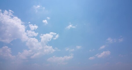 Wall Mural - Blue sky cloud Time lapse video Beautiful sky background footage Recorded with a full frame camera with a focal length of 27mm. Footage clear all frame wipeout dust. High quality footage 4K ProRes422 
