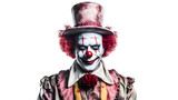 villain clown isolated on transparent background png