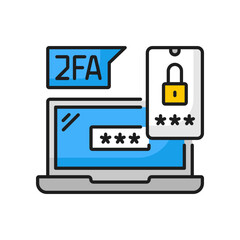 Leinwandbilder - Secure password verification with two-factor authentication. Notification with security code on computer, 2fa, checking entrance on site