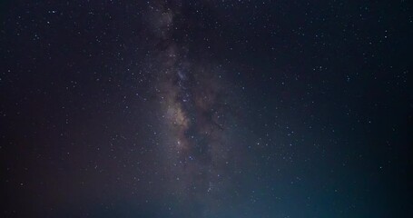 Wall Mural - milky way galaxy exploration through outer space towards glowing milky way galaxy. 4k looping animat
