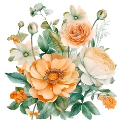 Canvas Print - orange flower bouquet