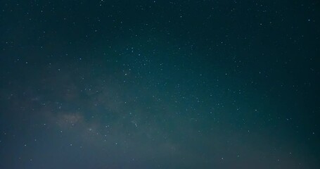 Wall Mural - milky way galaxy exploration through outer space towards glowing milky way galaxy. 4k looping animat