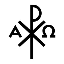Crismon Icon. Cross Icon. Christian Symbol Of Christ