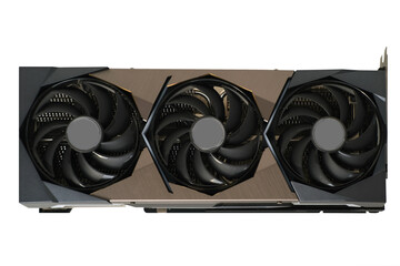 closeup graphics cards deliver performance gamers crave, powered by Ampere, three cooling fans, gadget for displaying graphic information on display screen
