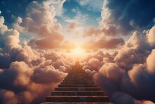 Stairway To Heaven Sky. Generate Ai